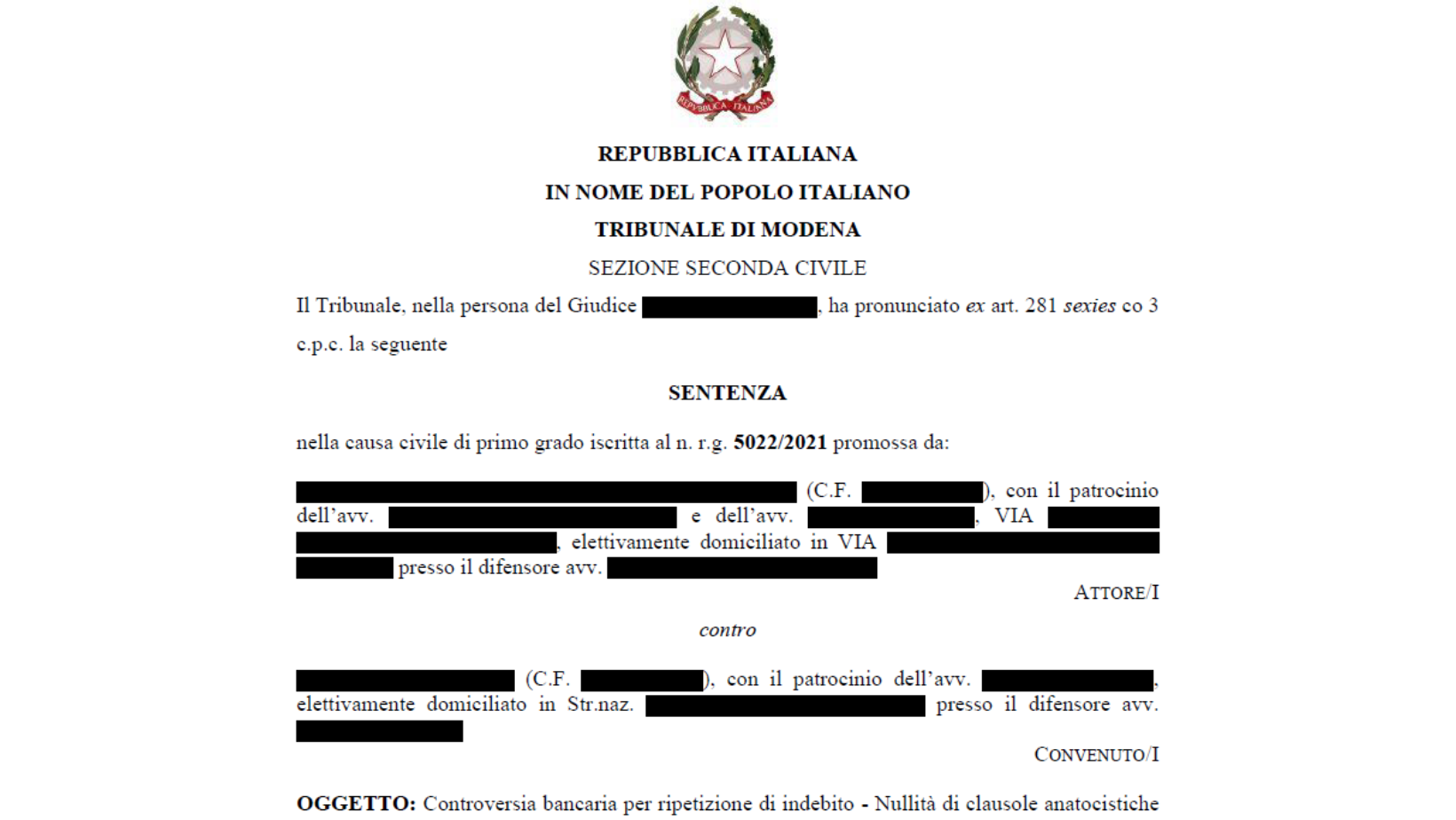 Casi di Successo Censurati Sito