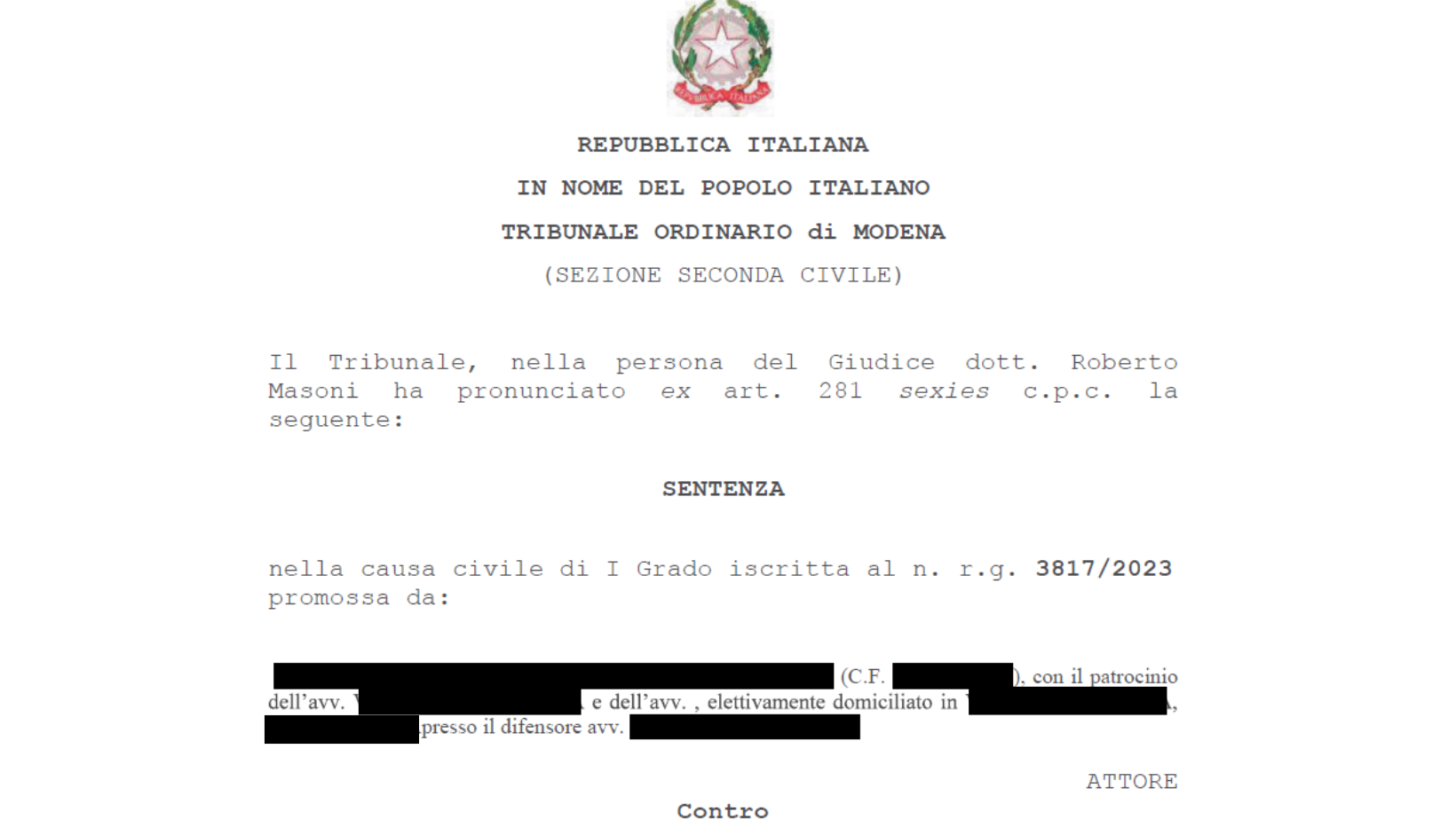Casi di Successo Censurati Sito